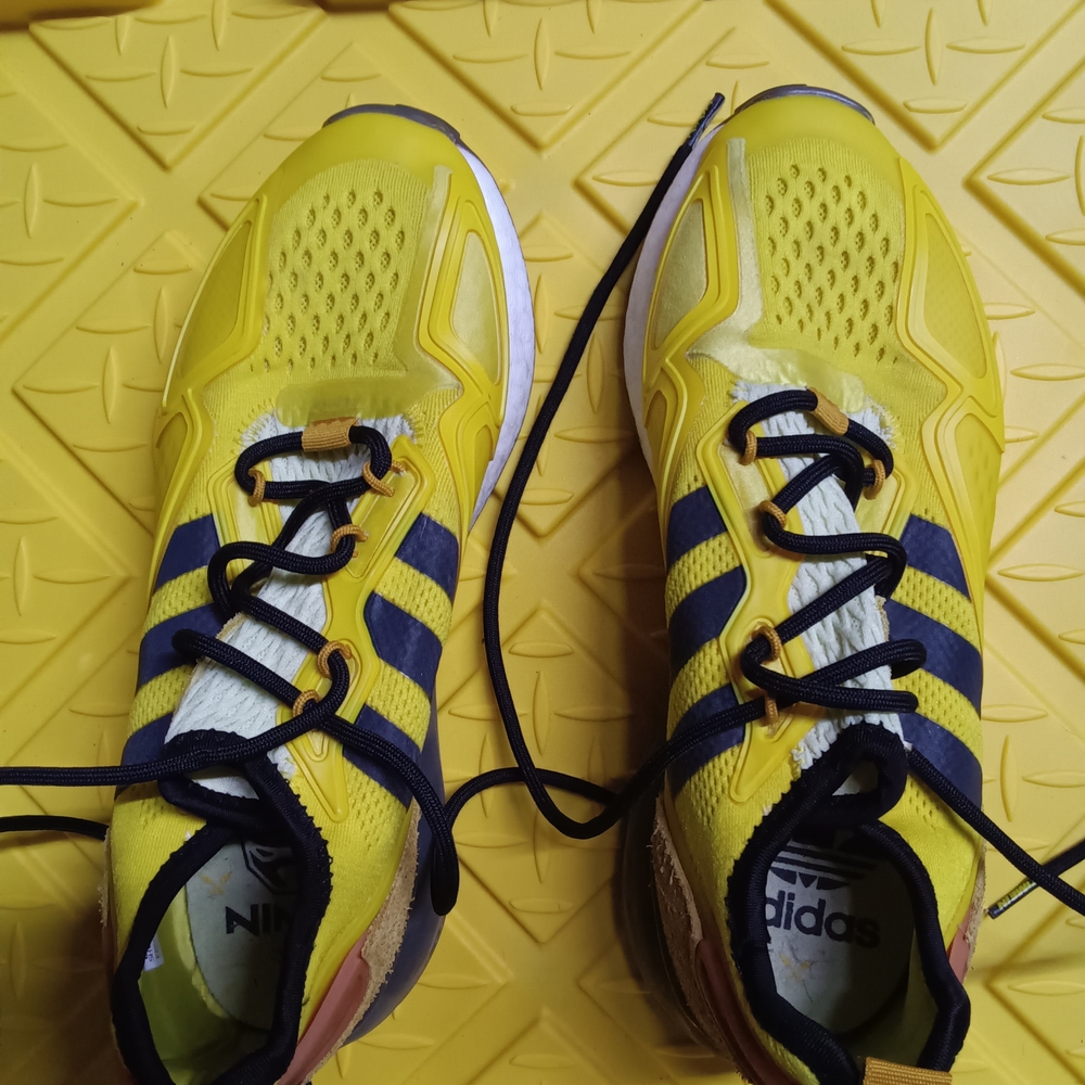 Adidas Kids Yellow and Blue Sneakers
